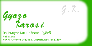 gyozo karosi business card