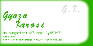 gyozo karosi business card